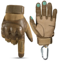 Load image into Gallery viewer, Full-finger knuckle reinforced tactical gloves with reinforced padding and flexible fit, ideal for protection and outdoor activities.
