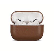 Load image into Gallery viewer, Genuine leather AirPods case in brown, featuring a snug fit and stylish protection for Apple AirPods from scratches and daily wear.
