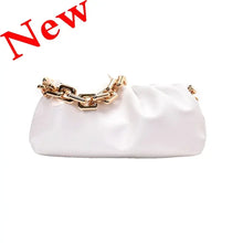 Load image into Gallery viewer, New Soft Leather Women&#39;s Cloud Bag with gold chain, elegant and versatile accessory for any occasion.
