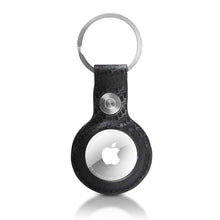 Cargar imagen en el visor de la galería, Genuine Leather AirTag Keychain – Protective Holder with Metal Ring
