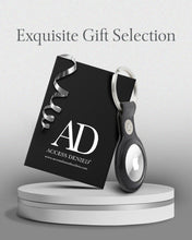 Cargar imagen en el visor de la galería, Genuine Leather AirTag Keychain – Protective Holder with Metal Ring
