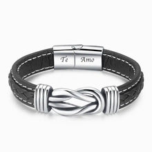 Load image into Gallery viewer, Fashion forward irregular graphic men&#39;s leather bracelet with bold graphics, perfect for adding a unique edge to your wardrobe.
