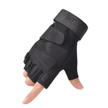 Load image into Gallery viewer, Newly designed tactical fingerless gloves showcasing anti-slip technology for enhanced grip and performance in workouts or outdoor adventures.
