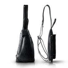 Cargar imagen en el visor de la galería, Genuine Leather Sling Bag – Crossbody, Hidden AirTag Pocket
