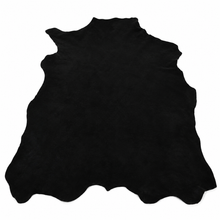 Cargar imagen en el visor de la galería, Black Reed Suede leather hide on a white background
