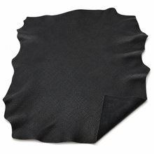 Load image into Gallery viewer, Black leather sample on a white background
