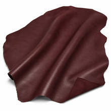 Load image into Gallery viewer, Burgundy leather sample on a white background
