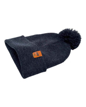 Charger l&#39;image dans la galerie, CPP1 HAAKWEAR PomPom Beanie - Made in USA - Denim Blue, stylish winter accessory with pom-pom, perfect for warmth and fashion.
