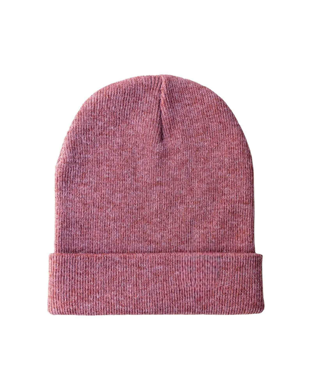 CS105 HAAKWEAR Traditional Silent Cuffed Beanie, Rusty Burgundy displayed on a white background