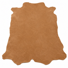 Cargar imagen en el visor de la galería, Camel Reed Suede leather hide on a white background
