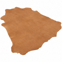 Cargar imagen en el visor de la galería, Camel Suede leather hide on a white background
