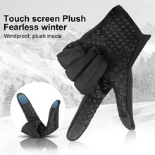 Load image into Gallery viewer, Thermal waterproof gloves with touchscreen capability, windproof design, and plush lining for winter outdoor activities.
