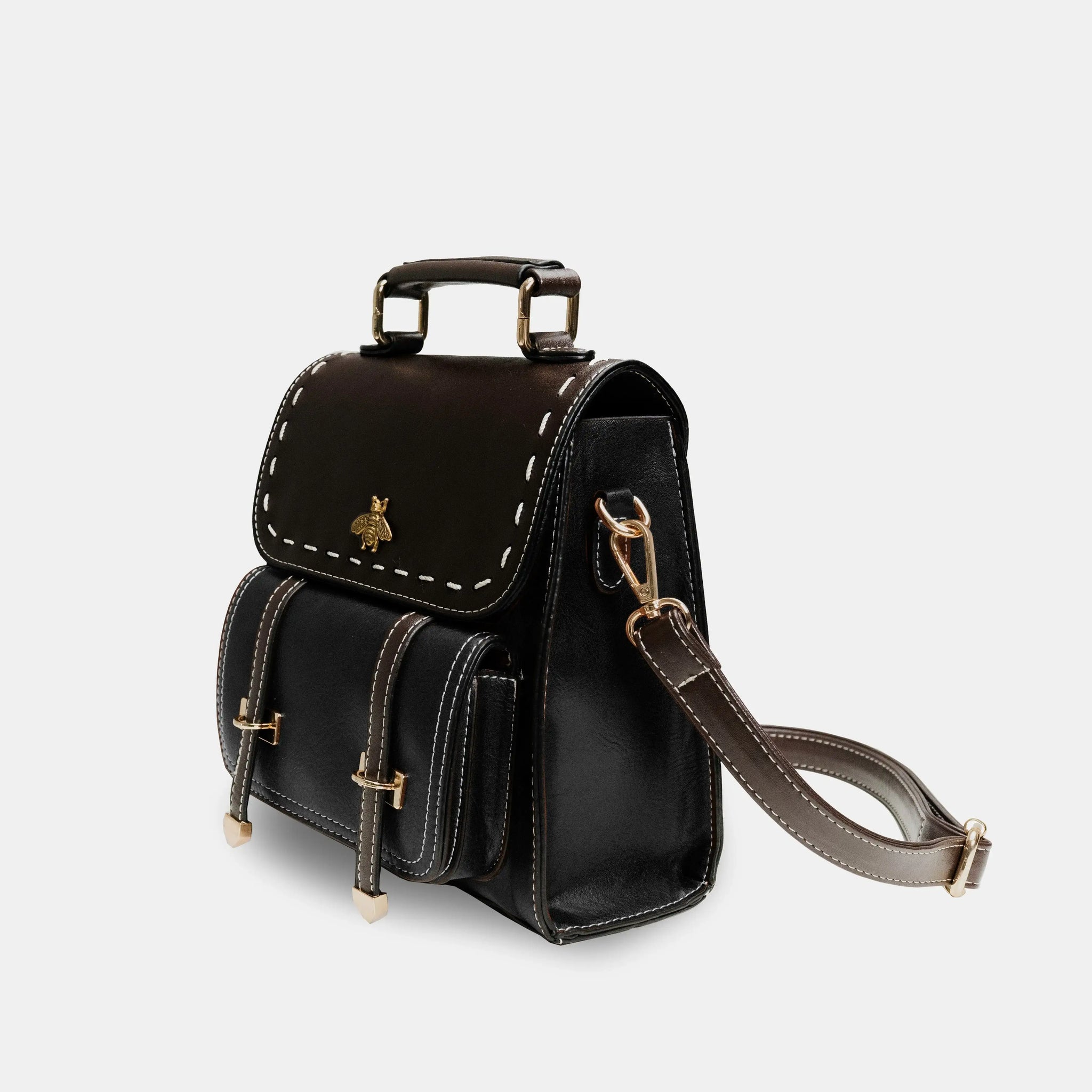 black faux leather backpack amazon Bumblebee Vegan leather Backpack | Reed® Leather EST. 1950