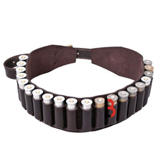 Load image into Gallery viewer, Cowhide Leather Shotshell Bandolier Belt Shotgun Shell Belt Ammunition Carrier displaying 20 shell slots
