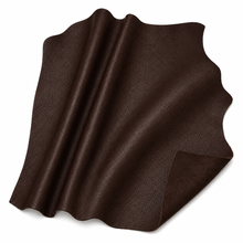 Load image into Gallery viewer, Dark Brown leather sample on a white background
