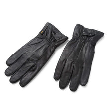 Load image into Gallery viewer, Reed Men&#39;s Genuine Leather Driving Gloves, warm lined and touchscreen compatible, ideal for winter driving and texting.
