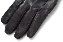 Load image into Gallery viewer, Black women&#39;s genuine leather warm lined driving gloves for cold weather, luxury soft and imported.
