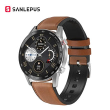 Load image into Gallery viewer, Business Smart Watch with leather strap, featuring a sleek design and advanced features compatible with iOS and Android.
