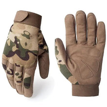 Load image into Gallery viewer, OPZ Tactical Gloves with camo design, reinforced wear-resistant fabric for durability and grip, ideal for military and outdoor activities.
