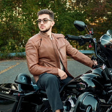 Load image into Gallery viewer, Waxed Motorcycle Leather Jacket
