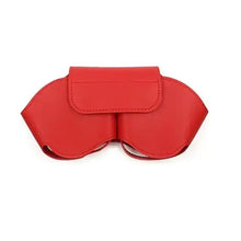 Load image into Gallery viewer, Red leather case for AirPods Max headphones, crafted from high-quality PU leather for protection and style.
