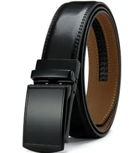 Load image into Gallery viewer, No Holes Cowhide Leather Belt, adjustable design, premium cowhide, smooth finish, suitable for casual or formal outfits.
