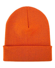 Load image into Gallery viewer, HAAKWEAR Knit Cuffed Classic Beanie / Hat - Tiger Orange, Made in USA, vibrant winter hat for men and women.
