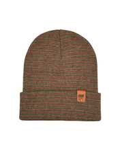 Load image into Gallery viewer, HAAKWEAR Traditional Contrast Cuffed Beanie / Hat - Burgundy / Green, Made in USA, perfect for men, women, and teens.
