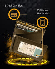 Cargar imagen en el visor de la galería, Leather Trifold Wallet – Removable Money Clip
