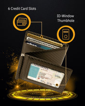 Cargar imagen en el visor de la galería, Leather Trifold Wallet – Removable Money Clip

