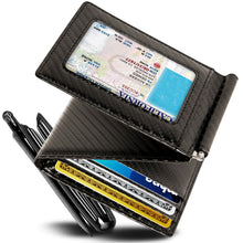 Cargar imagen en el visor de la galería, Leather Trifold Wallet – Removable Money Clip
