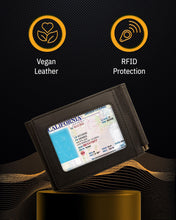 Cargar imagen en el visor de la galería, Leather Trifold Wallet – Removable Money Clip
