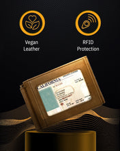 Cargar imagen en el visor de la galería, Leather Trifold Wallet – Removable Money Clip
