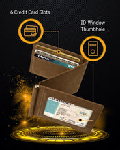 Cargar imagen en el visor de la galería, Leather Trifold Wallet – Removable Money Clip
