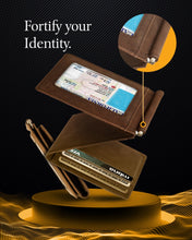 Cargar imagen en el visor de la galería, Leather Trifold Wallet – Removable Money Clip
