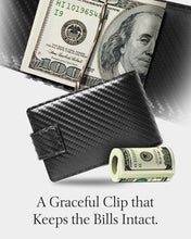 Charger l'image dans la galerie, Leather Bifold Wallet – Removable Money Clip, Snap Closure
