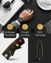 Charger l'image dans la galerie, Leather Bifold Wallet – Removable Money Clip, Snap Closure
