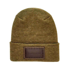 Charger l&#39;image dans la galerie, Haakwear Cleveland H Stitch Cuffed Beanie - Made in USA Hats (Limited Edition) - Brown / Green Fusion
