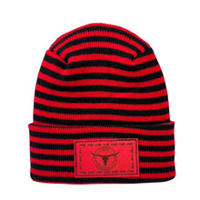 Charger l&#39;image dans la galerie, Haakwear Texas H Stitch Cuffed Beanie &quot;We Don&#39;t Call 911&quot;- Made in USA Hats (Limited Edition) - Black / Red RoRo
