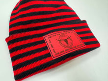 Charger l&#39;image dans la galerie, Haakwear Texas H Stitch Cuffed Beanie &quot;We Don&#39;t Call 911&quot;- Made in USA Hats (Limited Edition) - Black / Red RoRo design
