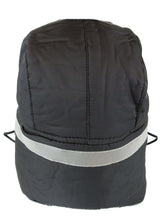 Load image into Gallery viewer, Black faux fur trooper hat with velcro chin strap and removable face mask, ideal for winter cold protection.

