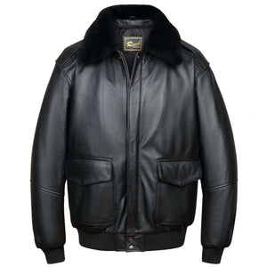 Reed レザーボンバージャケット REED Men's Premium Leather Aviator Bomber Jacket | Reed® Leather