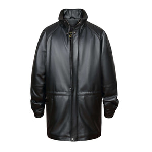 34'' Raglan Reed Classic Men's Car Coat in Imported Lamb with Zip