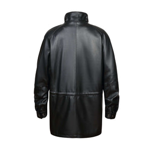34'' Raglan Reed Classic Men's Car Coat in Imported Lamb with Zip