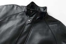 Load image into Gallery viewer, REED 34&#39;&#39; Raglan Car Coat in Imported Lamb Leather with Zip-Out Lining, Soft Durable Touch, Executive Style, Black

