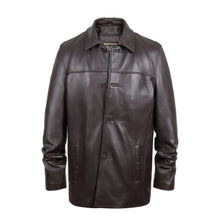 Load image into Gallery viewer, REED EST. 1950 men&#39;s genuine lambskin leather four button car coat, classic winter jacket, premium quality imported outerwear.
