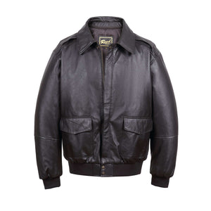 Reed レザーボンバージャケット REED Men's Premium Leather Aviator Bomber Jacket | Reed® Leather