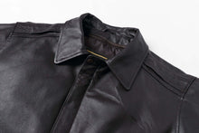 Load image into Gallery viewer, REED Men&#39;s Premium Leather Aviator Bomber Jacket - Imported, durable leather, classic style with knit cuffs. Stay stylish and comfortable.

