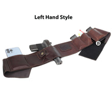 Load image into Gallery viewer, Cowhide Leather BRAVOBELT Belly Band Holster for Concealed Carry - Ambidextrous, fits up to 38 inches, left hand style
