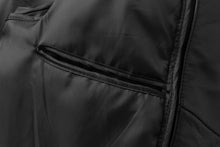 Load image into Gallery viewer, Interior view of REED men&#39;s leather jacket with inside pocket, showcasing genuine lambskin and quality craftsmanship.
